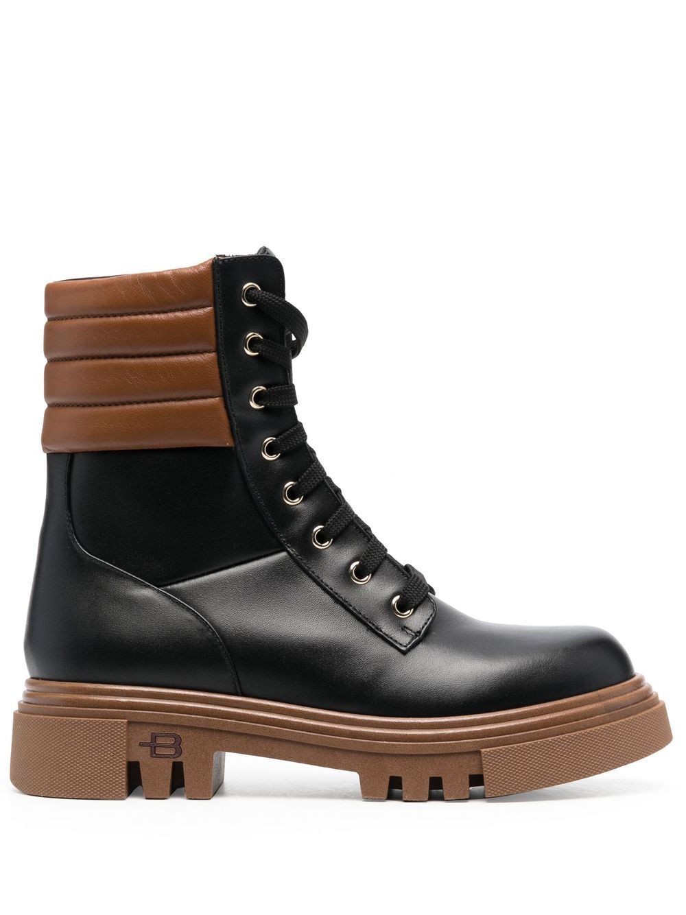 Baldinini leather combat boot - Black von Baldinini