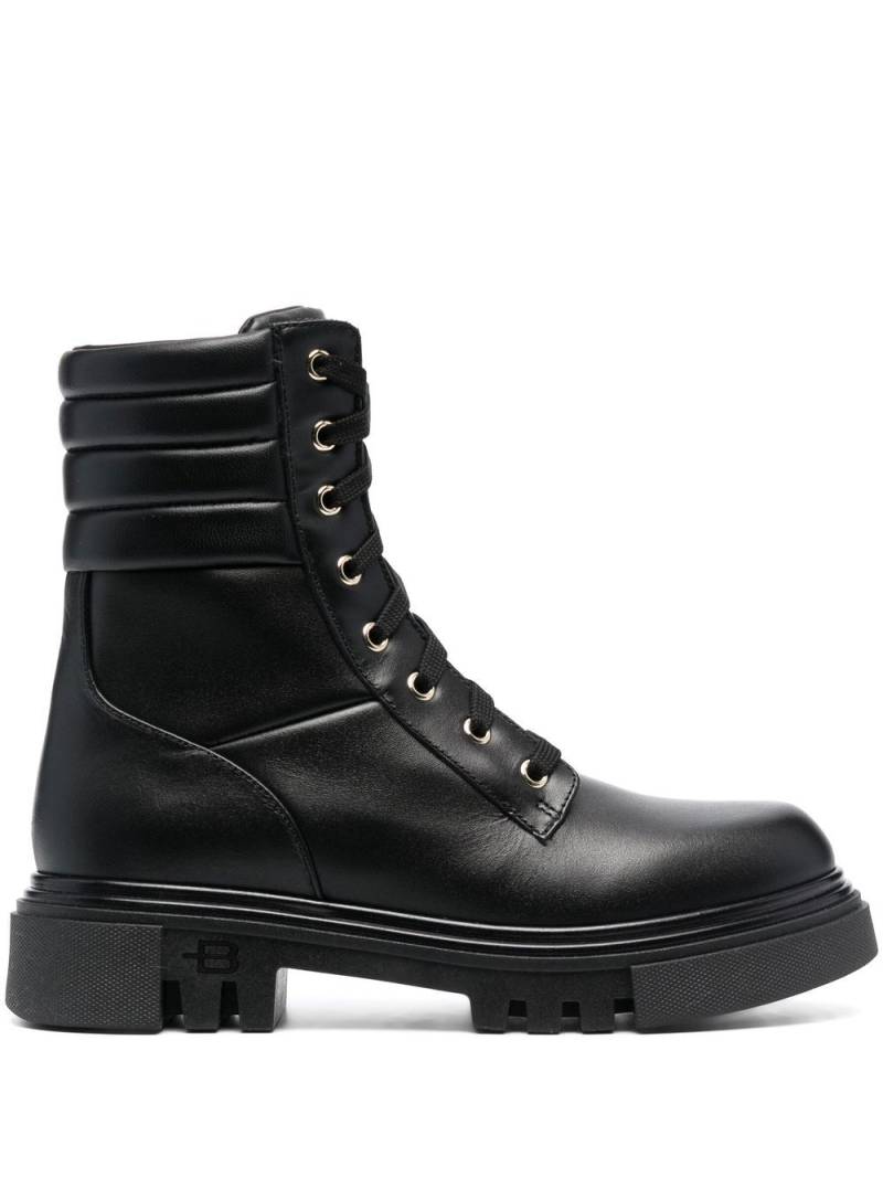 Baldinini leather combat boot - Black von Baldinini