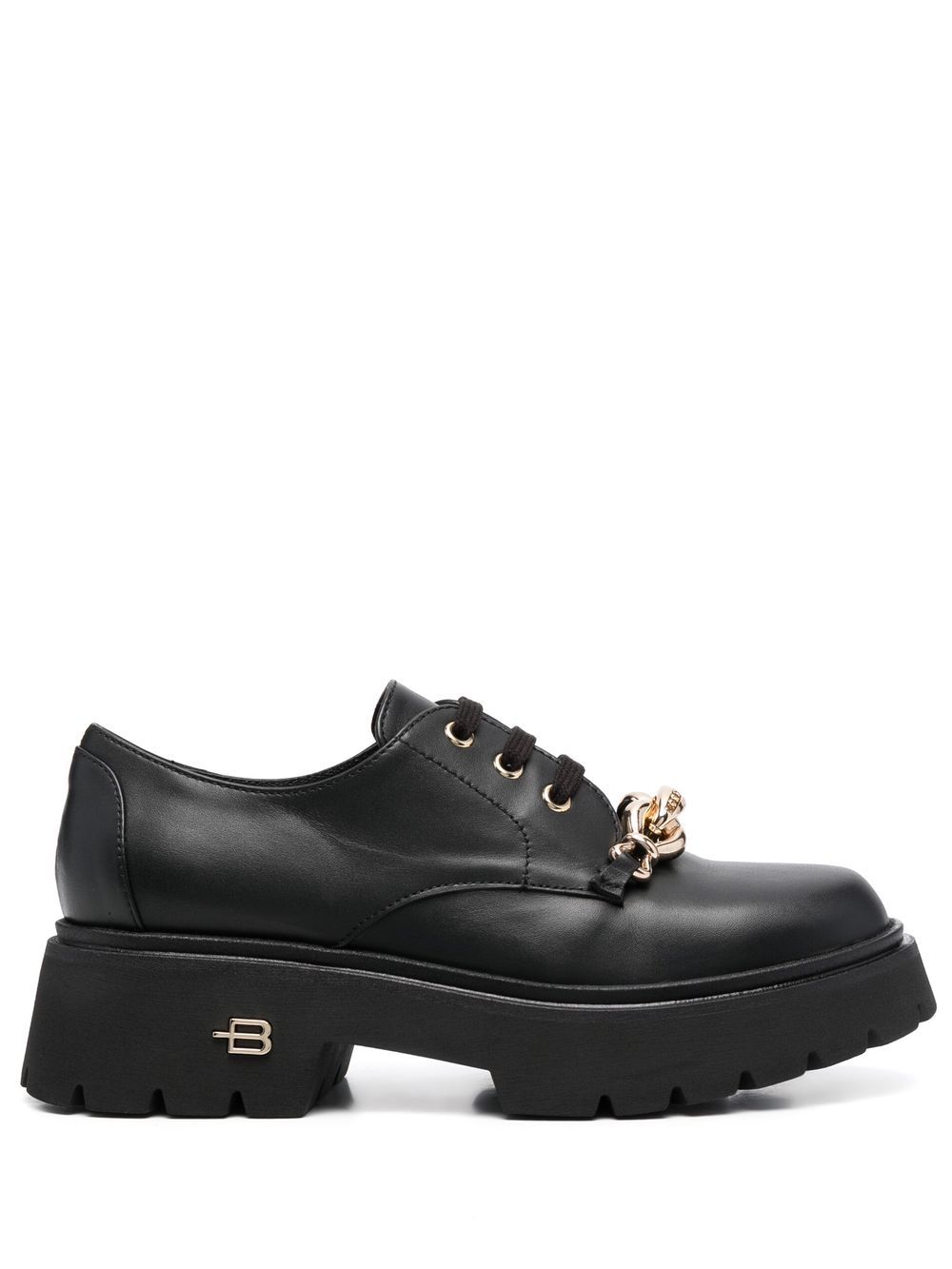 Baldinini logo-plaque lace-up chunky shoes - Black von Baldinini