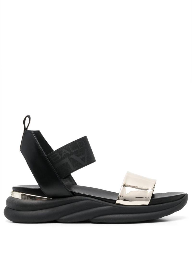 Baldinini metallic-strap detail sandals - Black von Baldinini