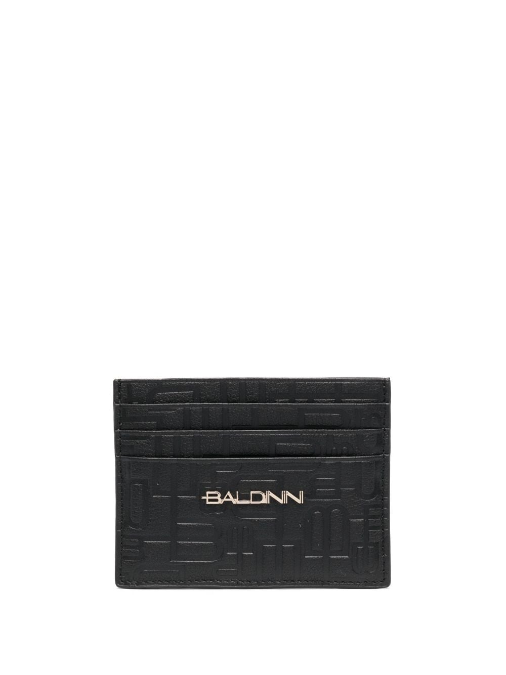 Baldinini monogram-pattern leather card holder - Black von Baldinini