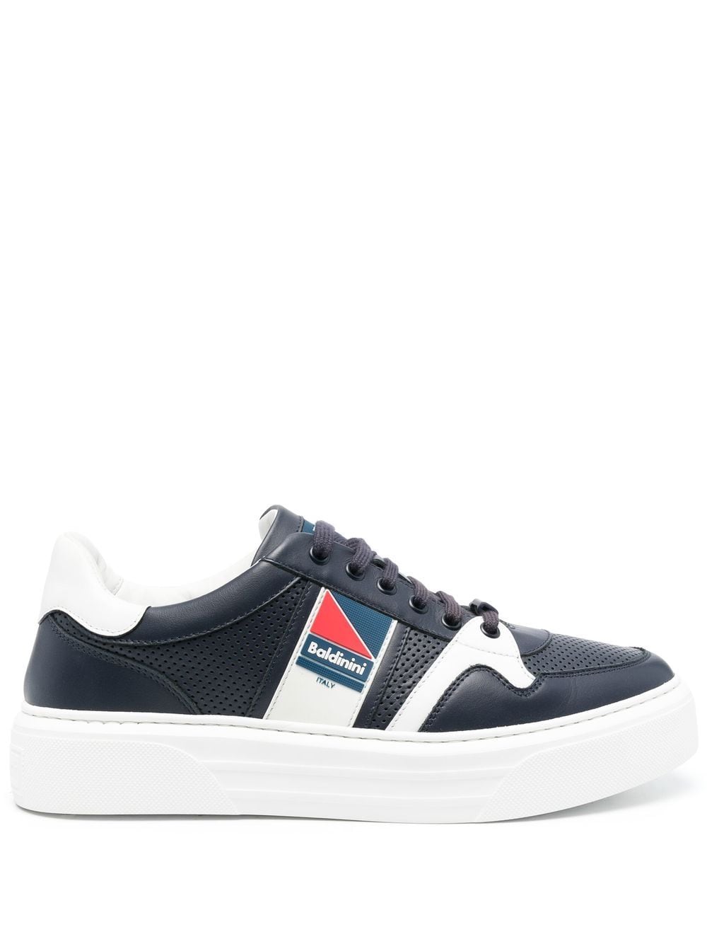 Baldinini side logo-print low-top sneakers - Blue von Baldinini