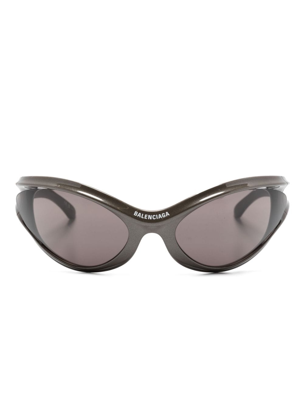 Balenciaga Eyewear Dynamo Wrap oversized-frame sunglasses - Grey von Balenciaga Eyewear