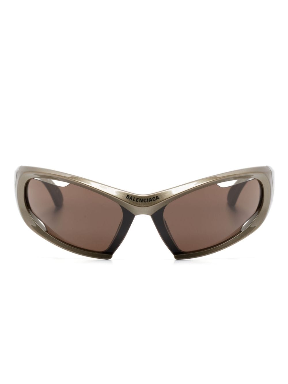 Balenciaga Eyewear Dynamo oversize-frame sunglasses - Gold von Balenciaga Eyewear