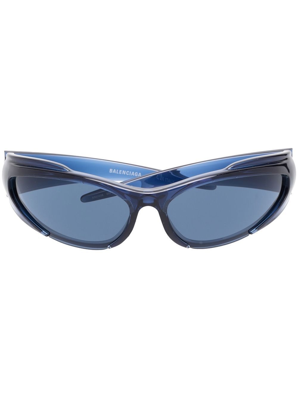 Balenciaga Eyewear Reverse Xpander rectangle-frame sunglasses - Blue von Balenciaga Eyewear