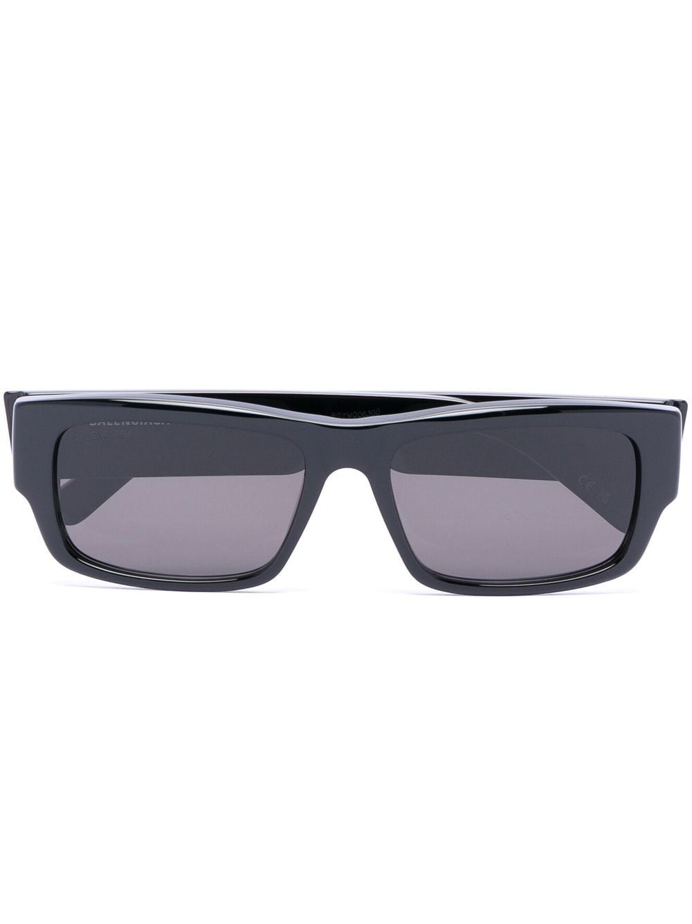 Balenciaga Eyewear logo-arm slim sunglasses - Black von Balenciaga Eyewear
