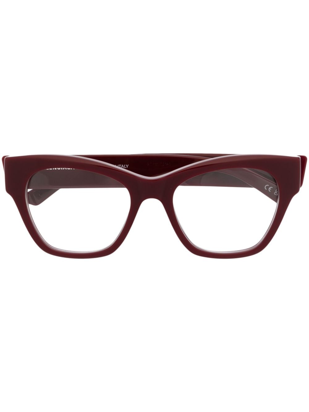 Balenciaga Eyewear logo-engraved cat-eye glasses - Red von Balenciaga Eyewear