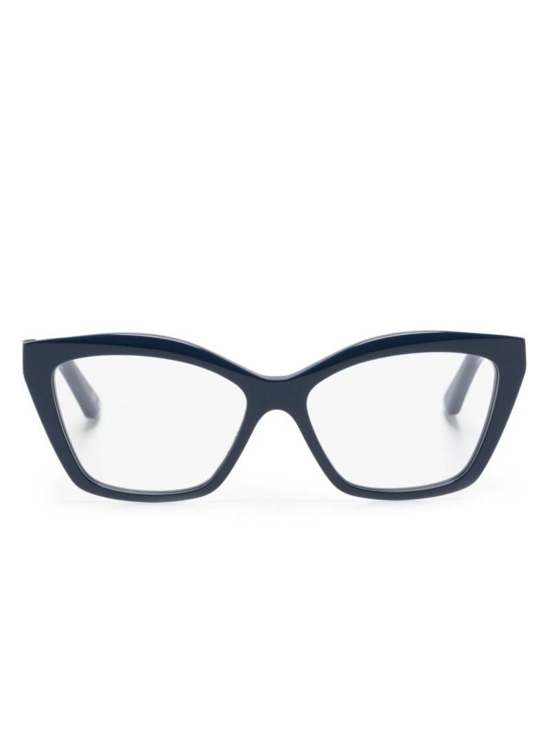 Balenciaga Eyewear logo-lettering cat-eye glasses - Blue von Balenciaga Eyewear