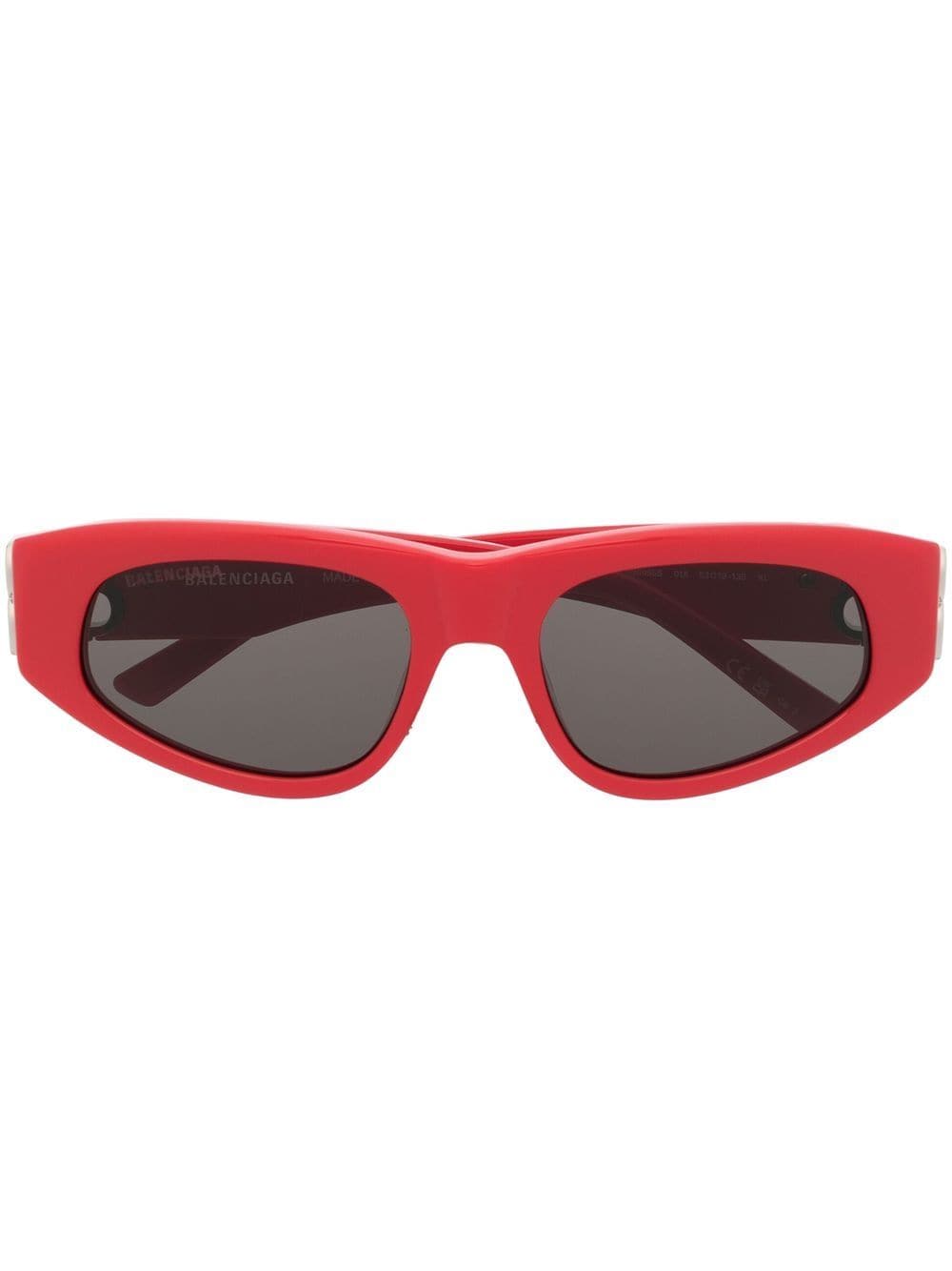 Balenciaga Eyewear logo-plaque arm sunglasses - Red von Balenciaga Eyewear