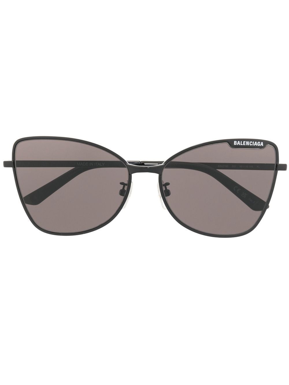 Balenciaga Eyewear logo-plaque butterfly sunglasses - Black von Balenciaga Eyewear