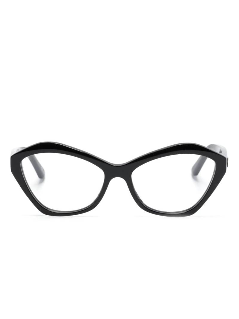 Balenciaga Eyewear logo-plaque cat-eye glasses - Black von Balenciaga Eyewear