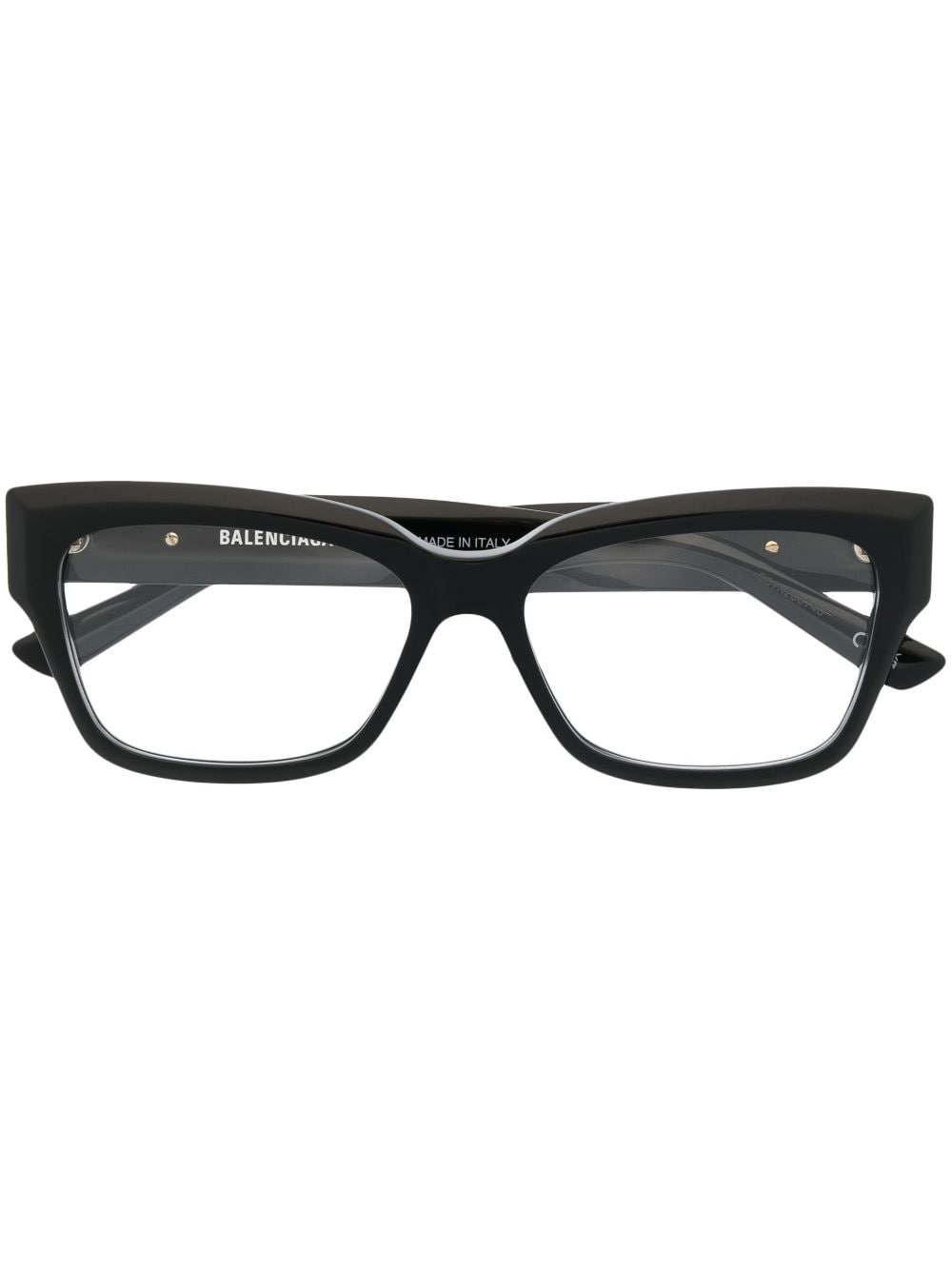 Balenciaga Eyewear logo-plaque cat-eye glasses - Black von Balenciaga Eyewear