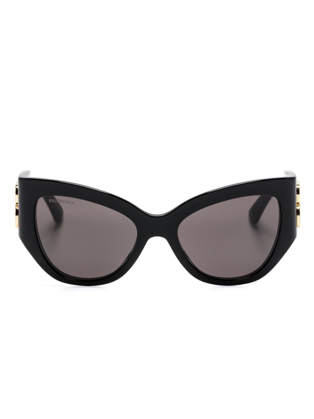 Balenciaga Eyewear logo-plaque cat-eye sunglasses - Black von Balenciaga Eyewear