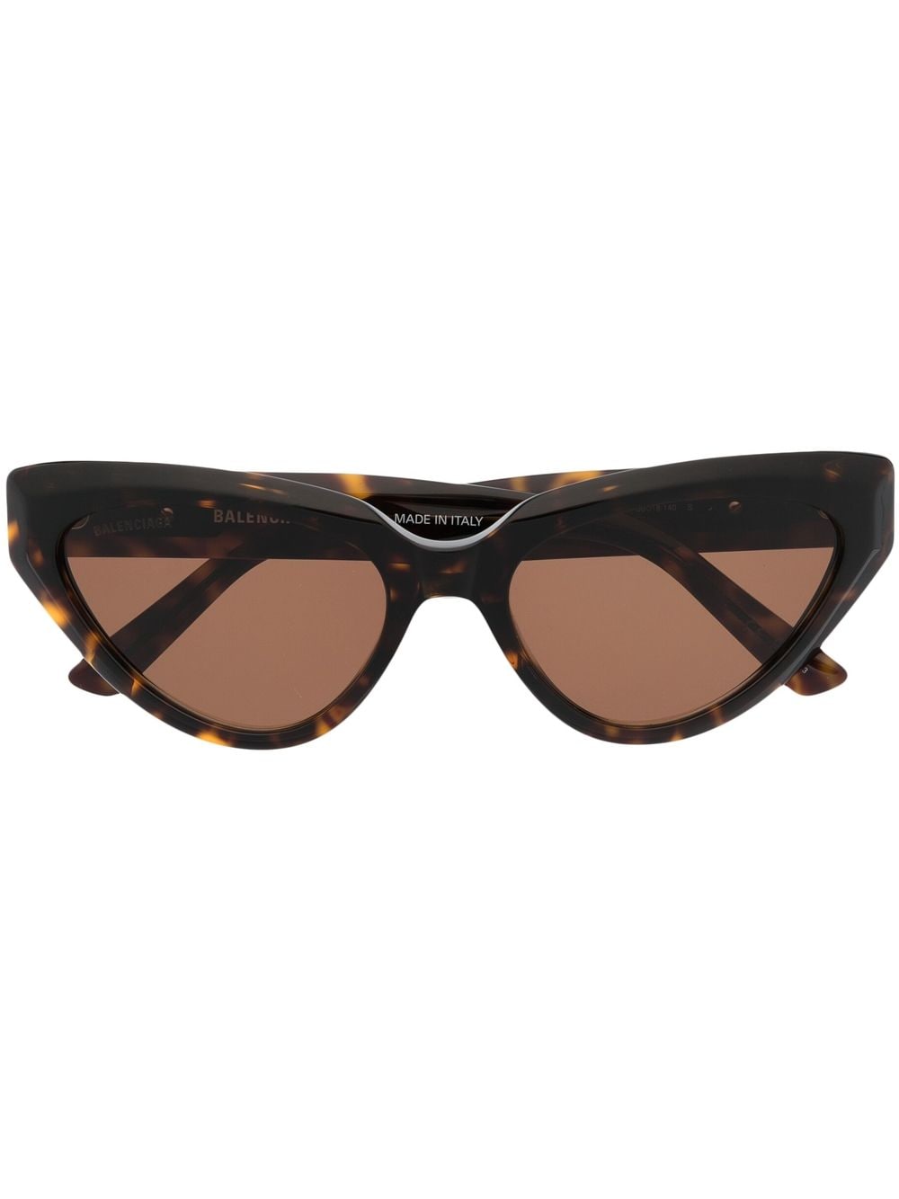 Balenciaga Eyewear logo-plaque cat-eye sunglasses - Brown von Balenciaga Eyewear