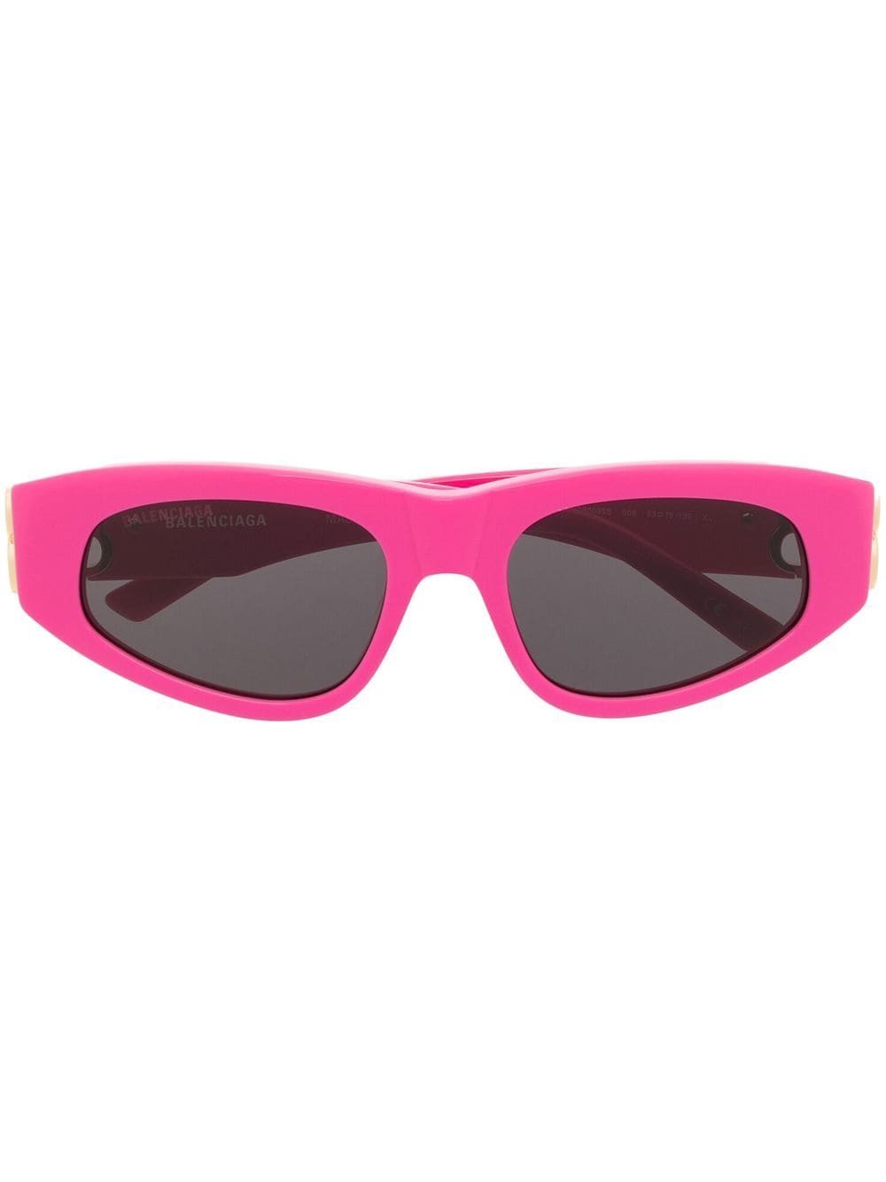 Balenciaga Eyewear logo-plaque cat-eye sunglasses - Pink von Balenciaga Eyewear