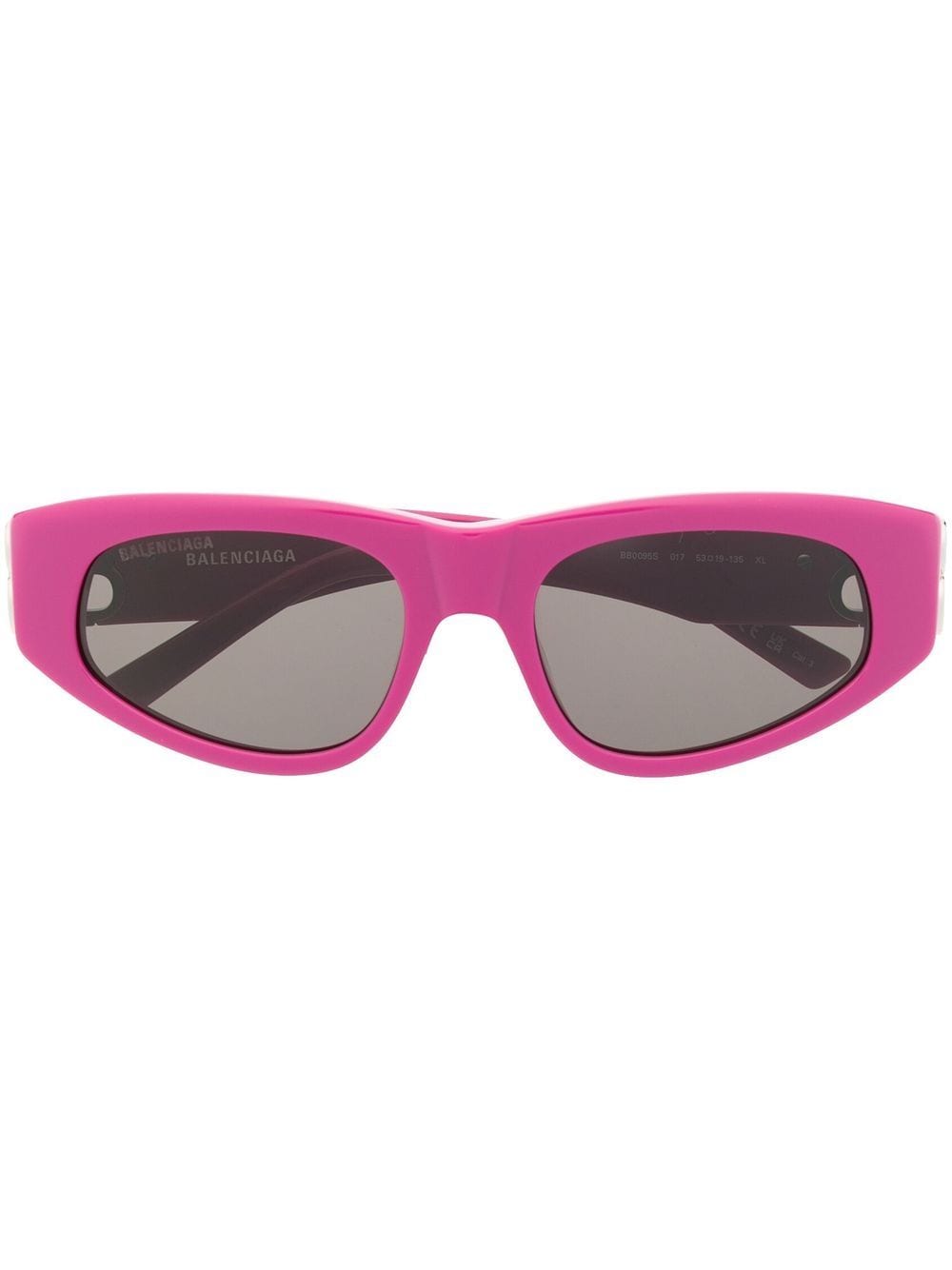 Balenciaga Eyewear logo-plaque cat-eye sunglasses - Purple von Balenciaga Eyewear