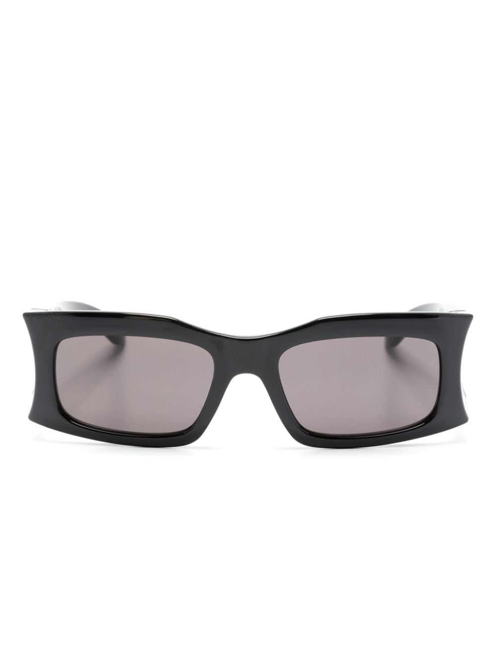 Balenciaga Eyewear logo-plaque rectangular-frame sunglasses - Black von Balenciaga Eyewear