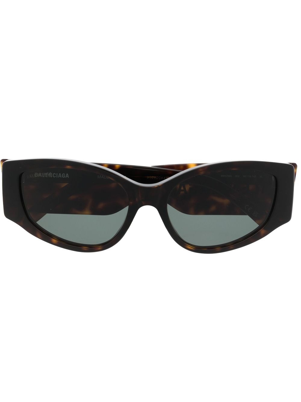 Balenciaga Eyewear logo-print biker sunglasses - Brown von Balenciaga Eyewear