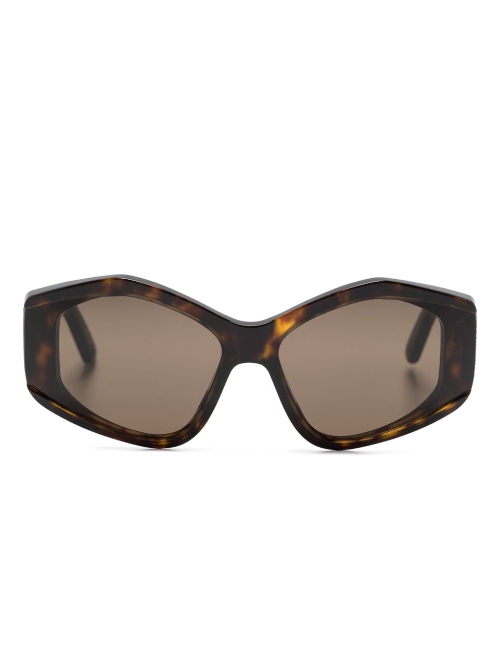 Balenciaga Eyewear logo-print cat eye-frame sunglasses - Brown von Balenciaga Eyewear