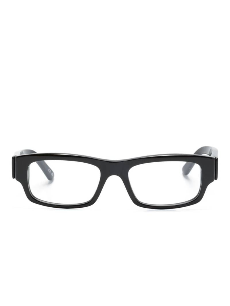 Balenciaga Eyewear logo-print rectangle-frame glasses - Black von Balenciaga Eyewear