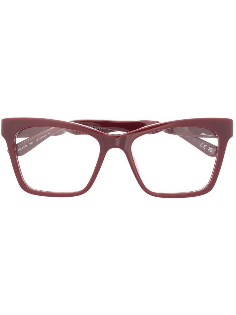 Balenciaga Eyewear logo square-frame glasses - Red von Balenciaga Eyewear