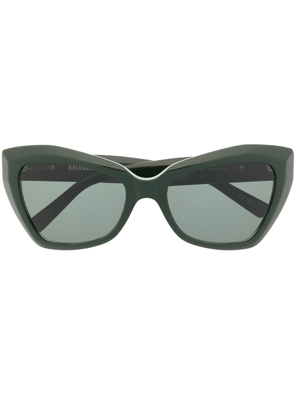 Balenciaga Eyewear monogram-plaque butterfly sunglasses - Green von Balenciaga Eyewear
