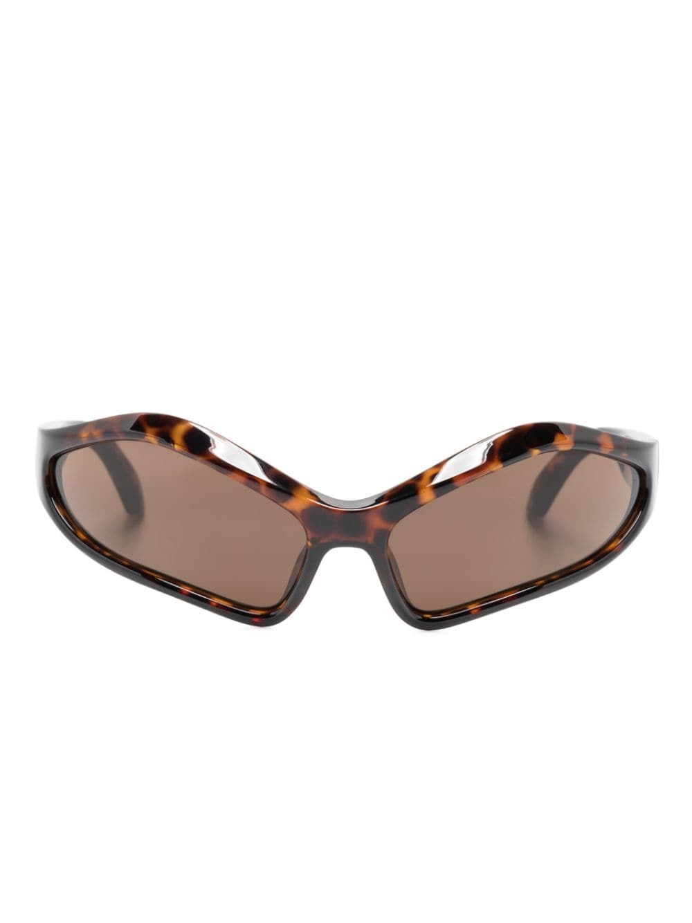 Balenciaga Eyewear oversize-frame sunglasses - Brown von Balenciaga Eyewear