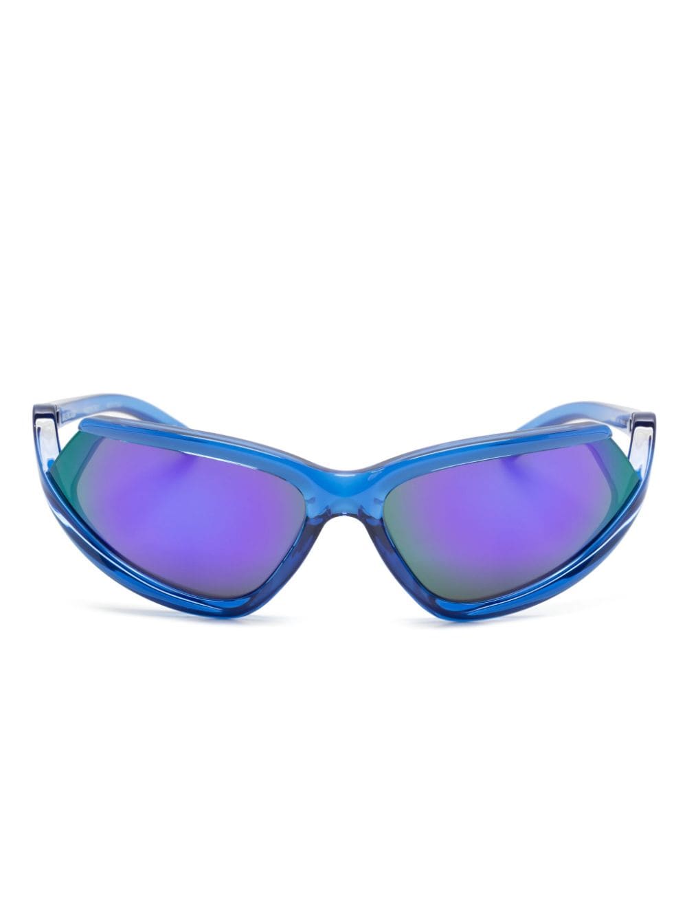 Balenciaga Eyewear shield-frame mirrored sunglasses - Blue von Balenciaga Eyewear