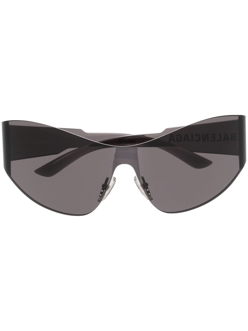 Balenciaga Eyewear shield-transparent-frame sunglasses - Black von Balenciaga Eyewear