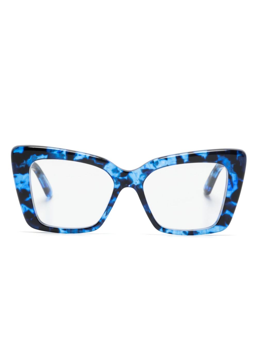 Balenciaga Eyewear tortoiseshell cat-eye glasses - Blue von Balenciaga Eyewear