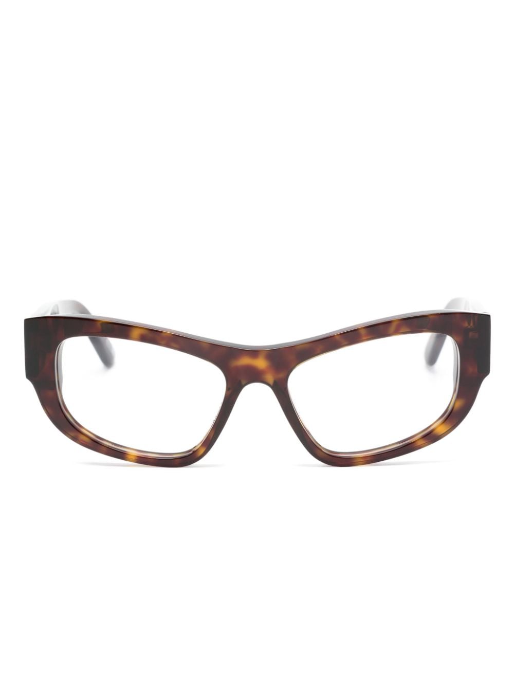 Balenciaga Eyewear tortoiseshell-effect rectangle-frame glasses - Brown von Balenciaga Eyewear