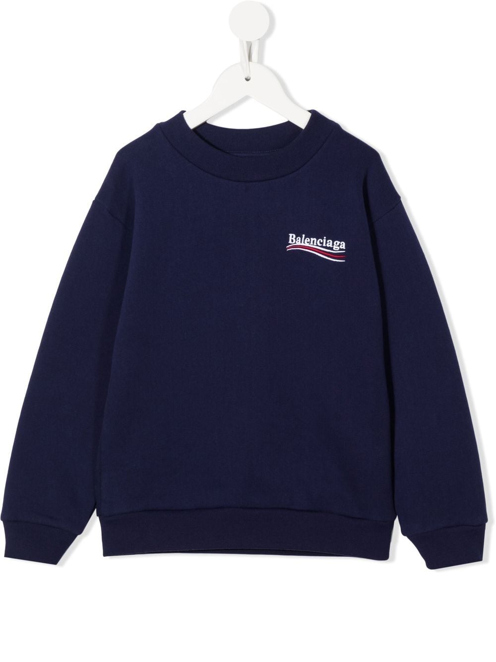 Balenciaga Kids embroidered-logo sweatshirt - Blue von Balenciaga Kids