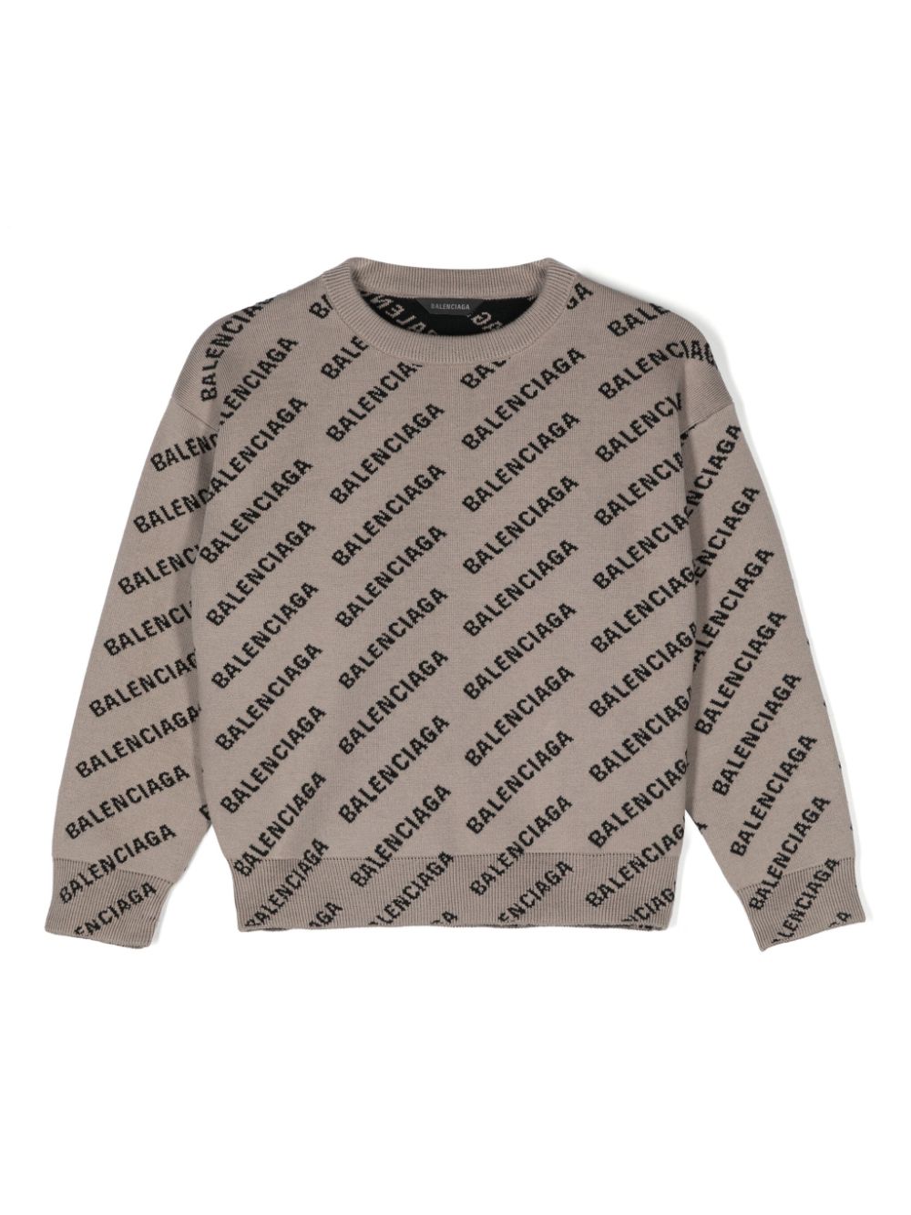 Balenciaga Kids Mini Allover Logo jumper - Neutrals von Balenciaga Kids