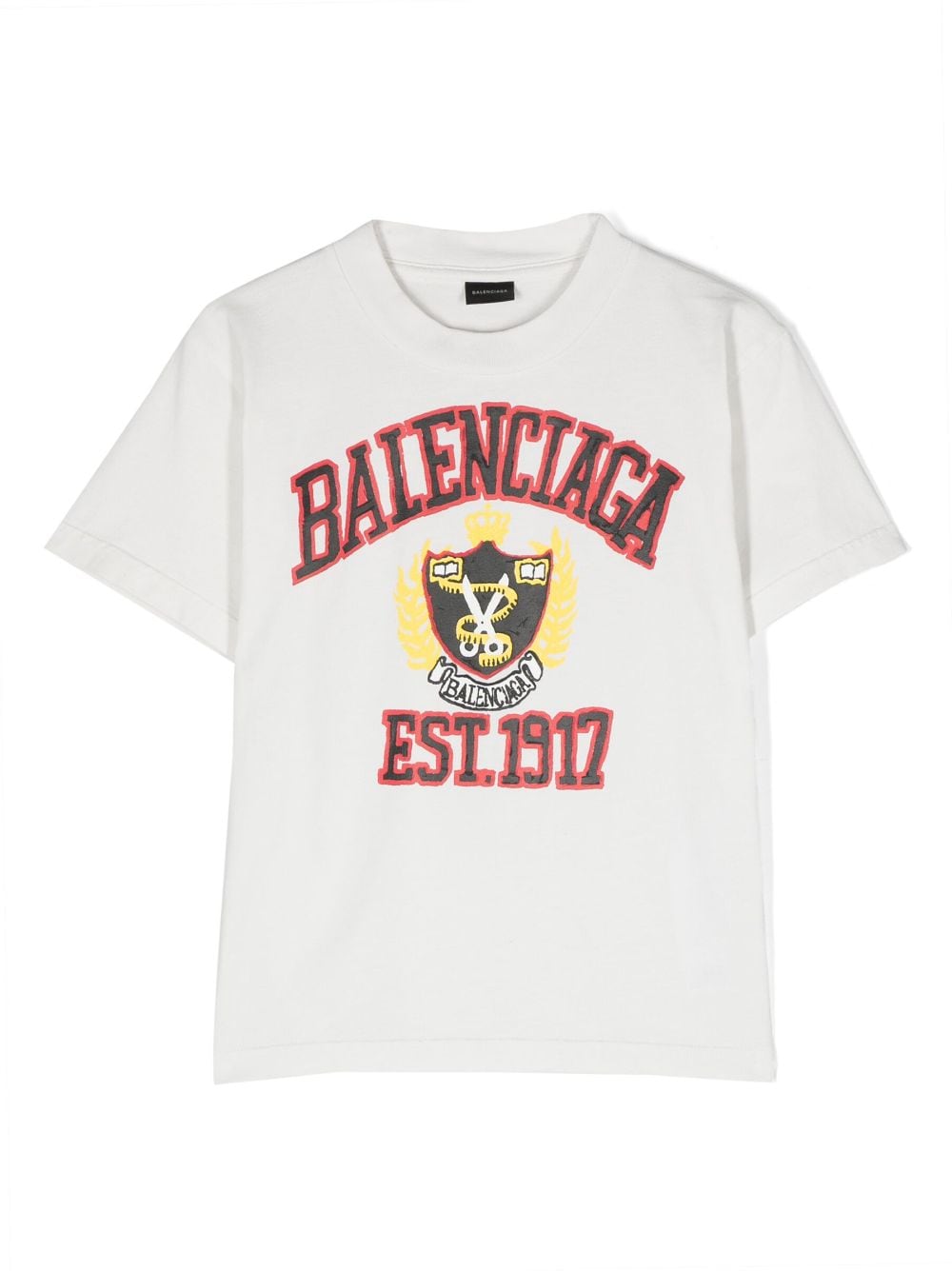 Balenciaga Kids Diy College T-shirt - White von Balenciaga Kids