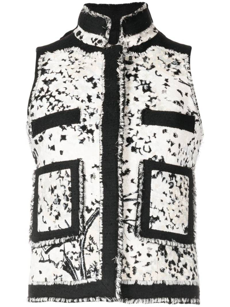 Balenciaga Pre-Owned 2008 Runaway abstract pattern jacquard vest - White von Balenciaga Pre-Owned