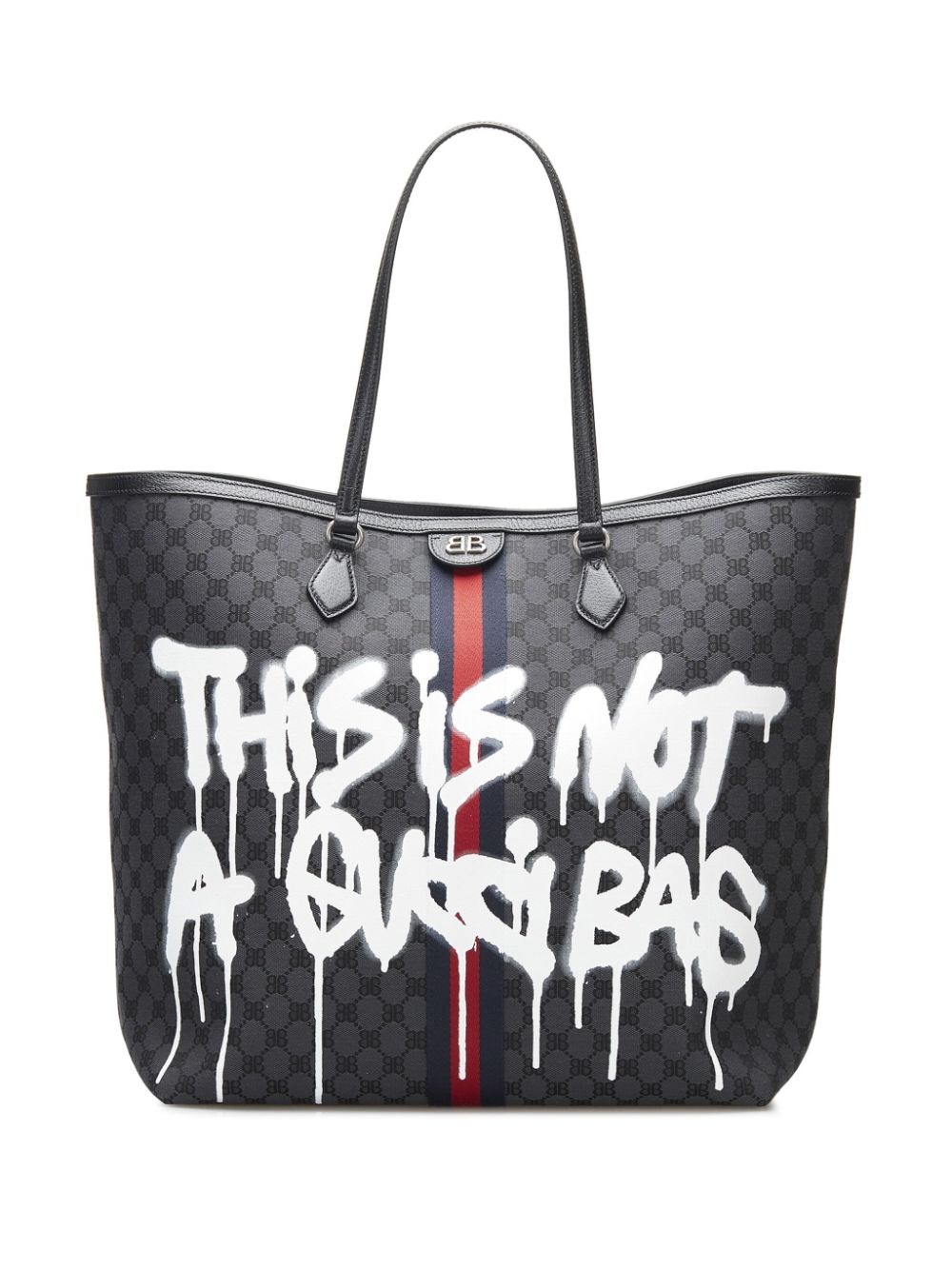 Balenciaga Pre-Owned x Gucci 2018-2022 The Hacker Project BB Supreme tote bag - Black von Balenciaga Pre-Owned