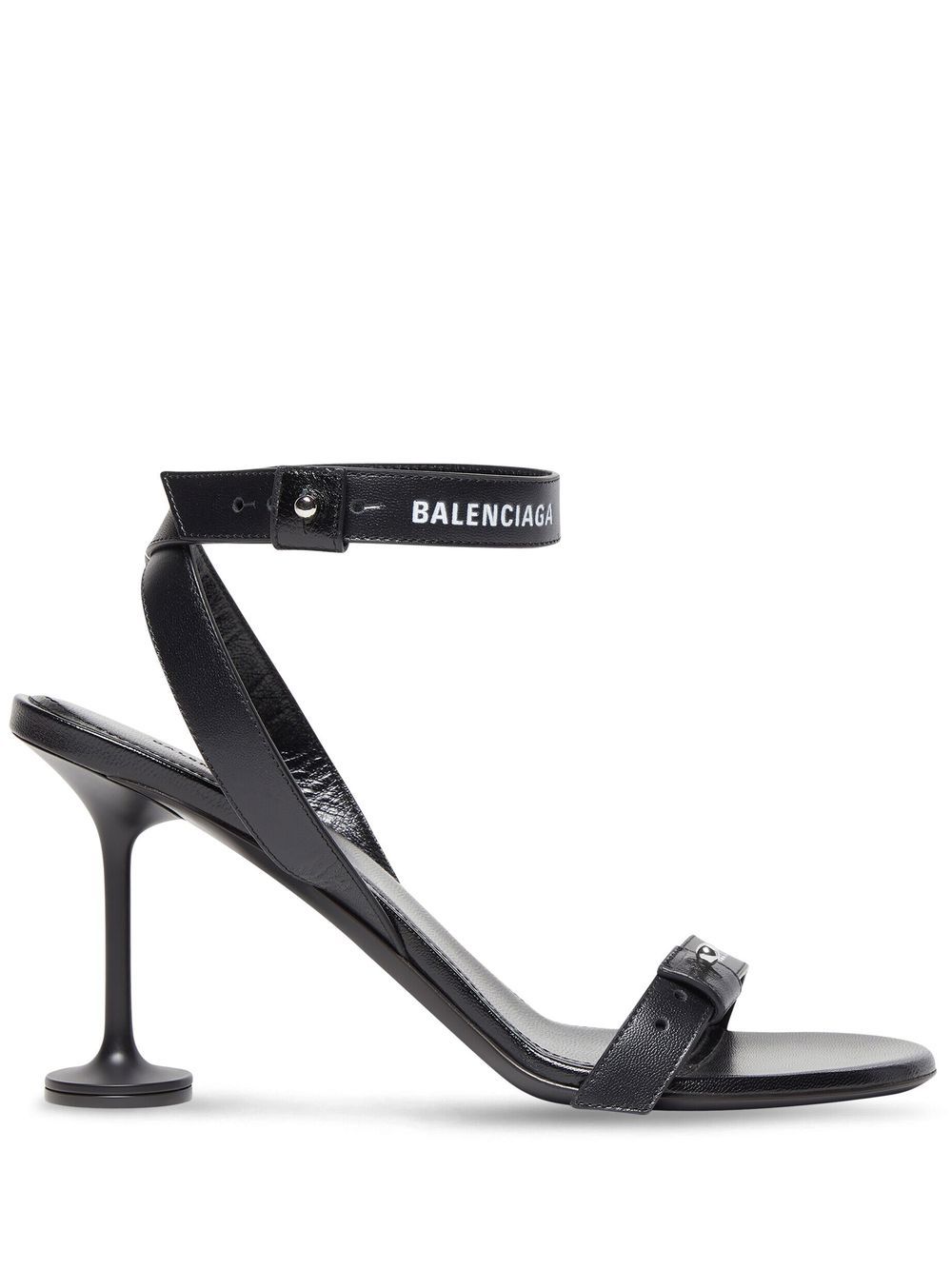 Balenciaga Afterhour 90mm leather sandals - Black von Balenciaga
