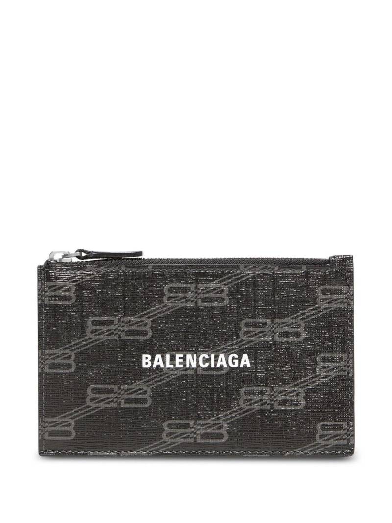 Balenciaga BB-monogram cardholder - Black von Balenciaga