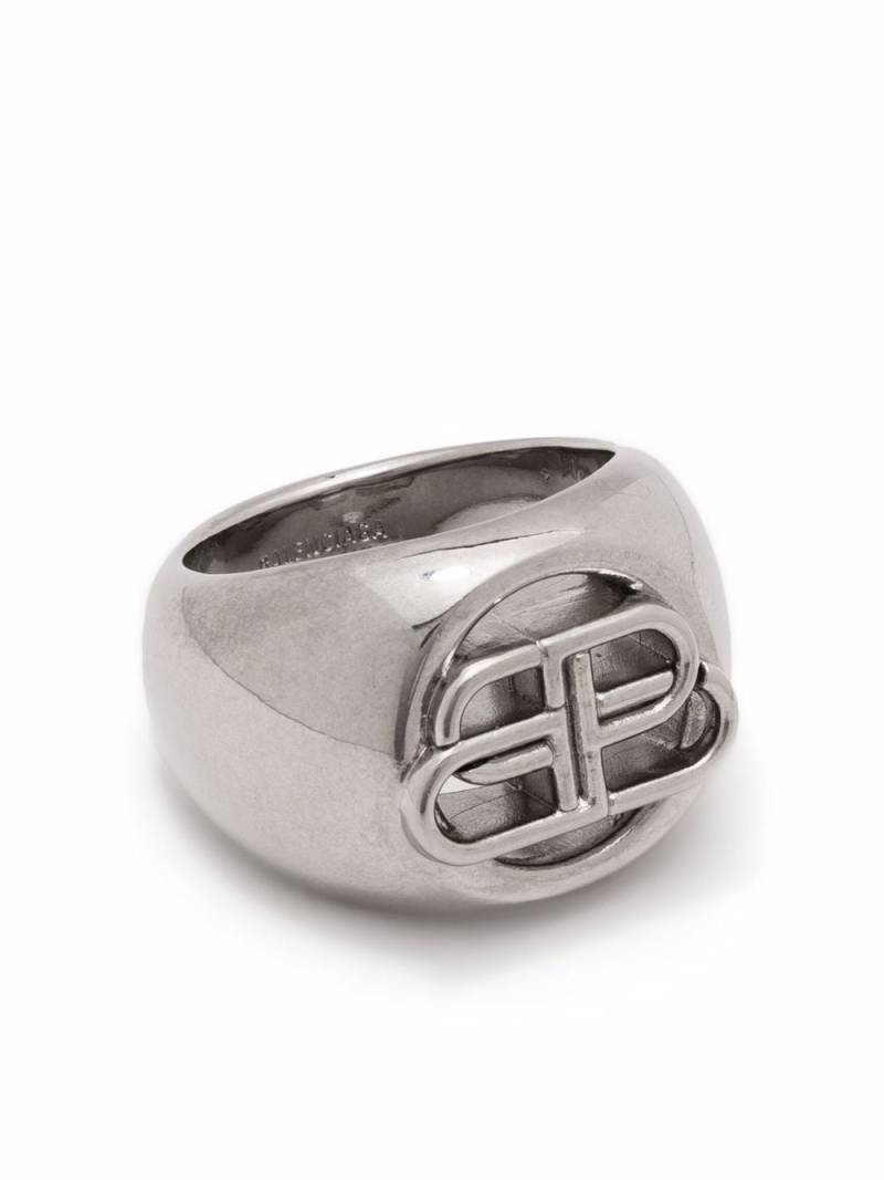 Balenciaga BB signet ring - Silver von Balenciaga