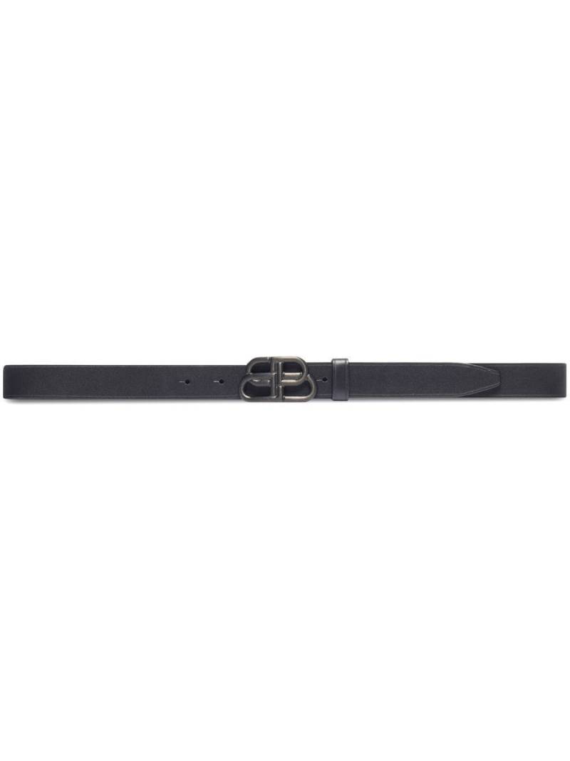 Balenciaga BB thin belt - Black von Balenciaga