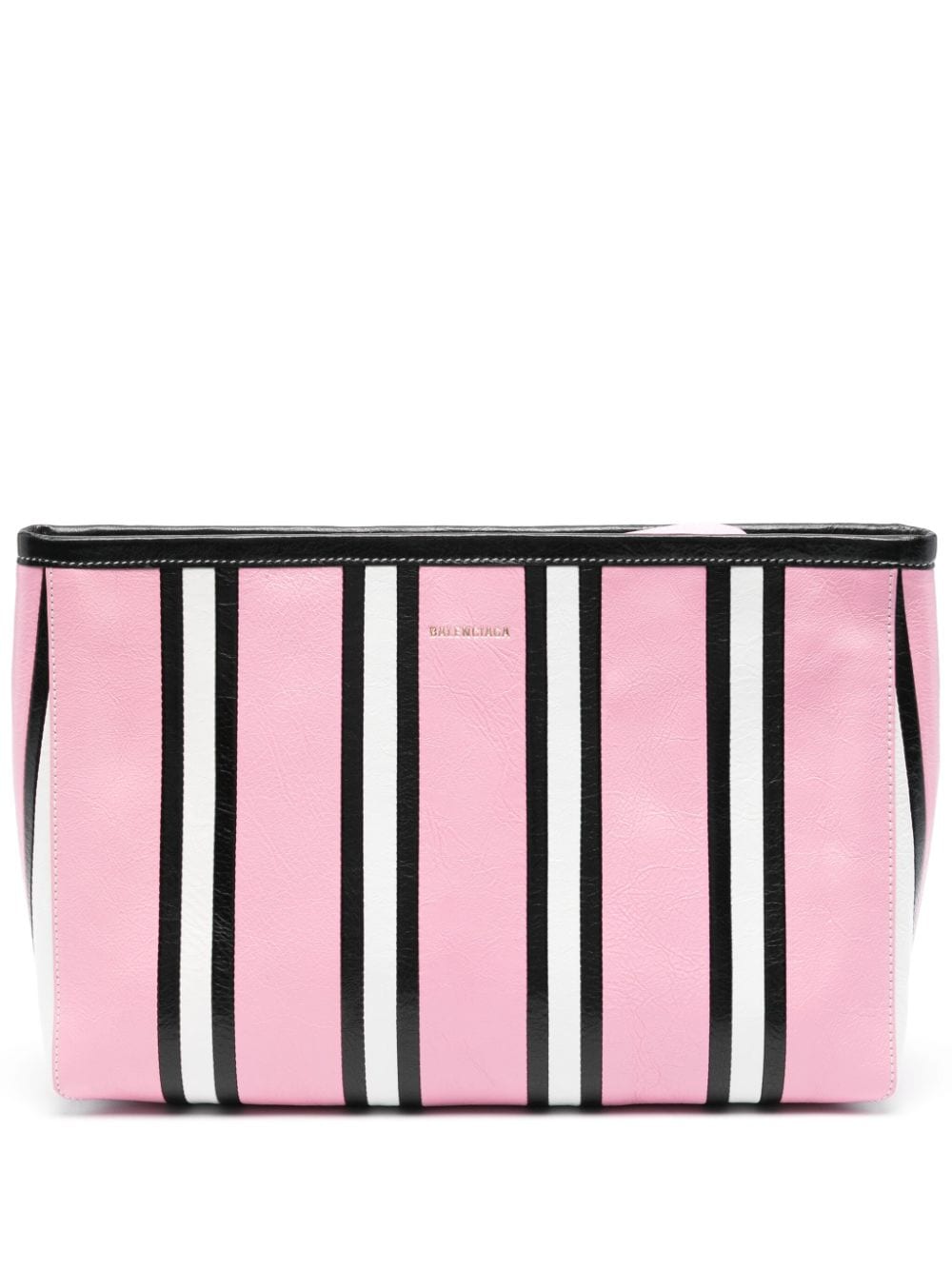 Balenciaga Barbes striped clutch bag - Pink von Balenciaga