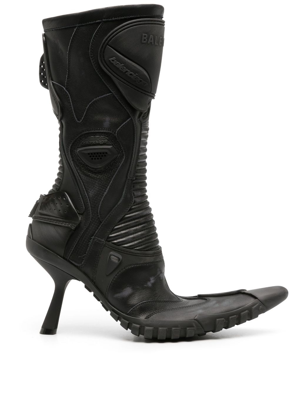 Balenciaga Biker 90mm leather boots - Black von Balenciaga