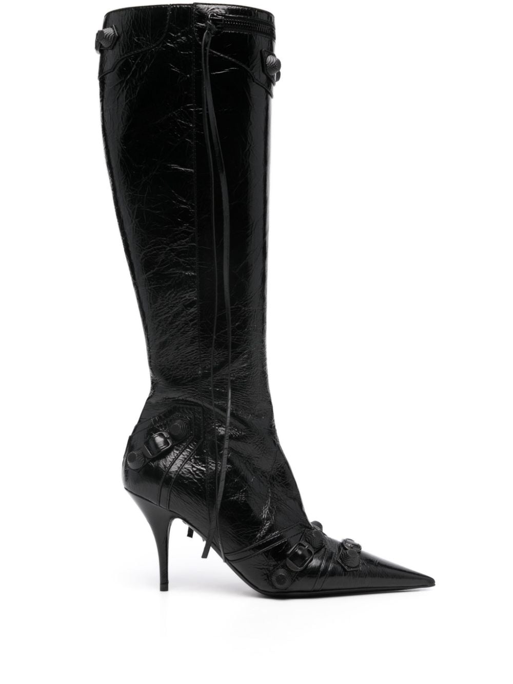 Balenciaga Cagole 90mm leather boots - Black von Balenciaga