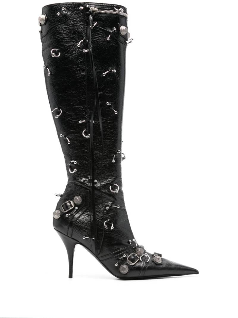 Balenciaga Cagole 90mm pointed-toe boots - Black von Balenciaga