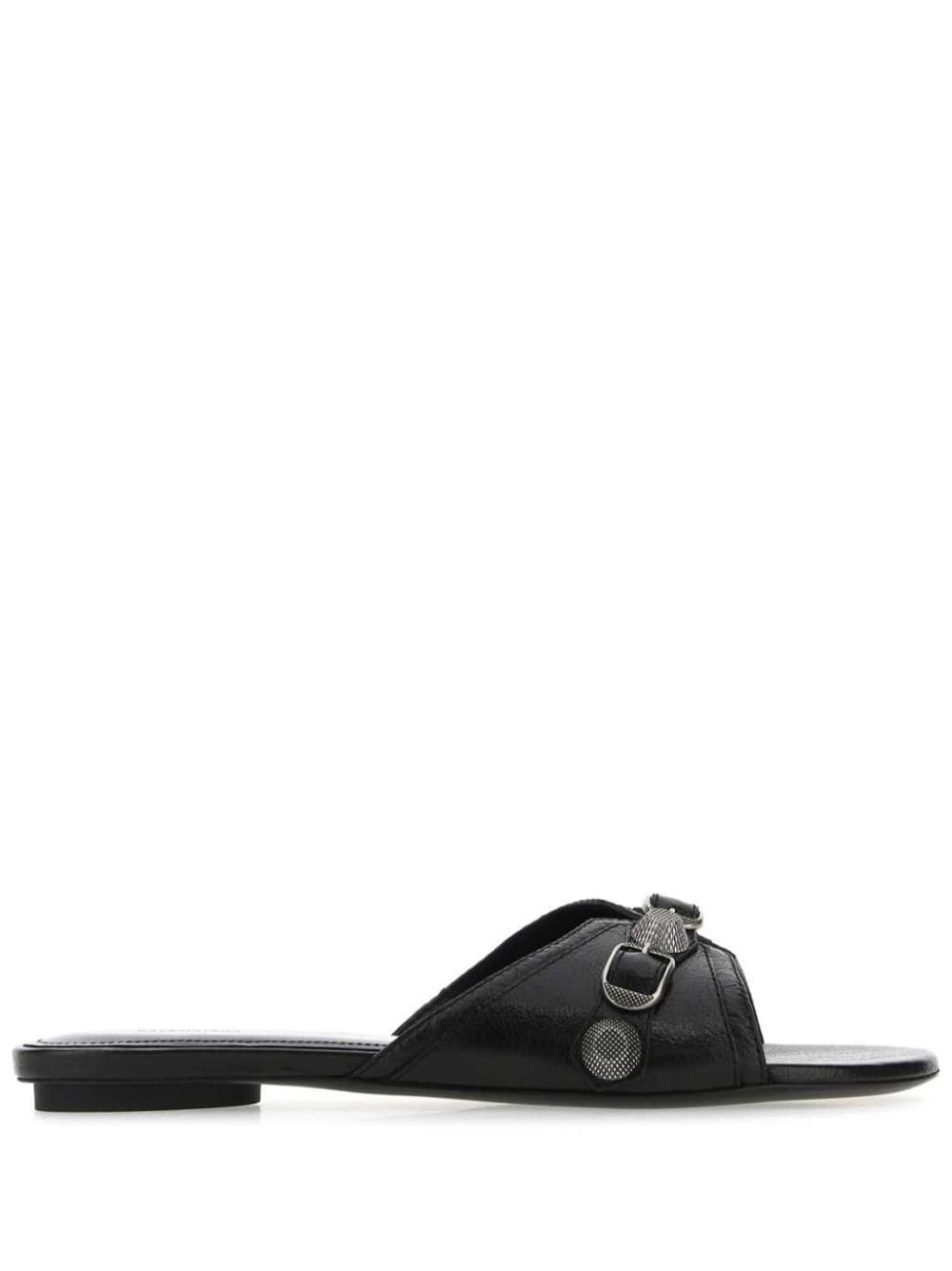 Balenciaga Cagole leather sandals - Black von Balenciaga