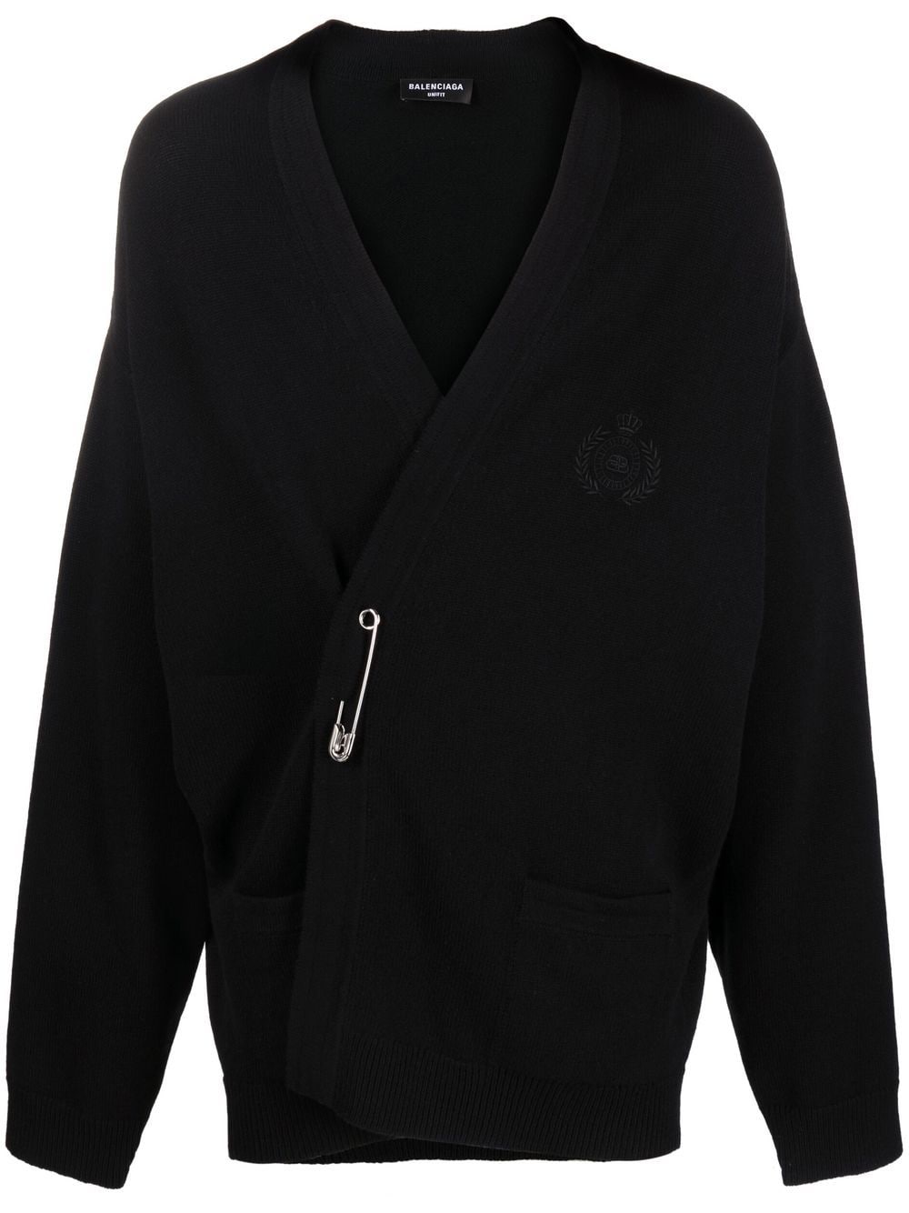 Balenciaga Crest wool cardigan - Black von Balenciaga