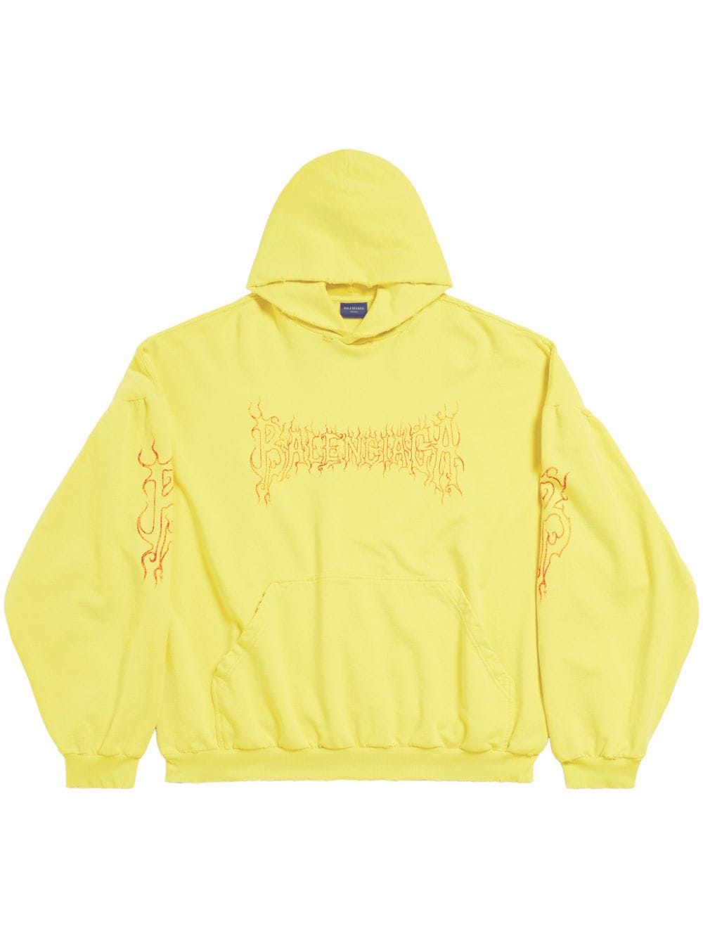 Balenciaga Darkwave Round cotton hoodie - Yellow von Balenciaga