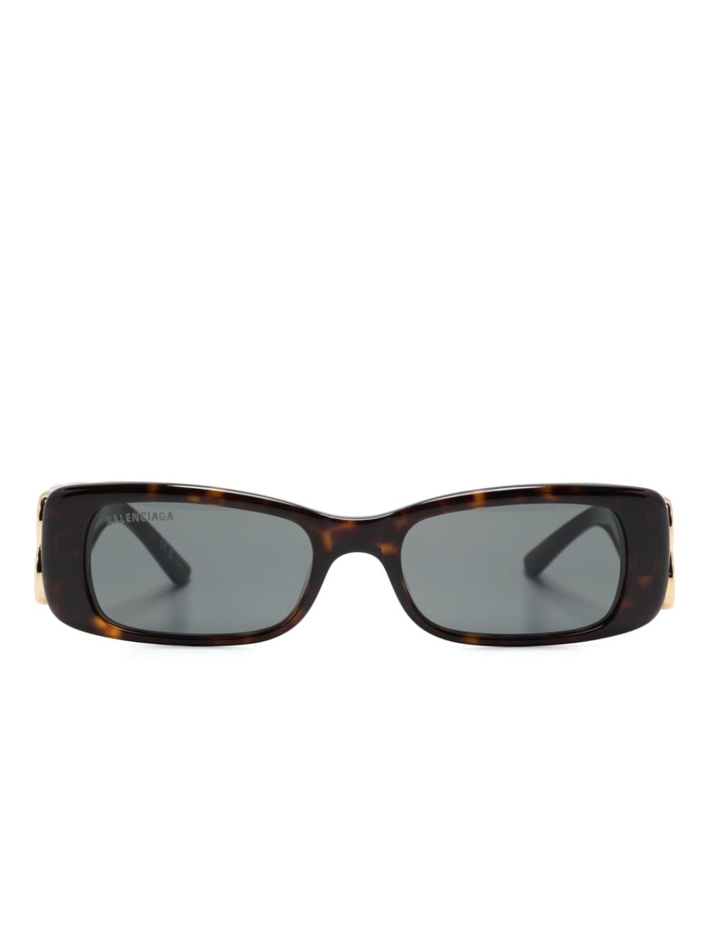 Balenciaga Dynasty rectangle-frame sunglasses - Brown von Balenciaga