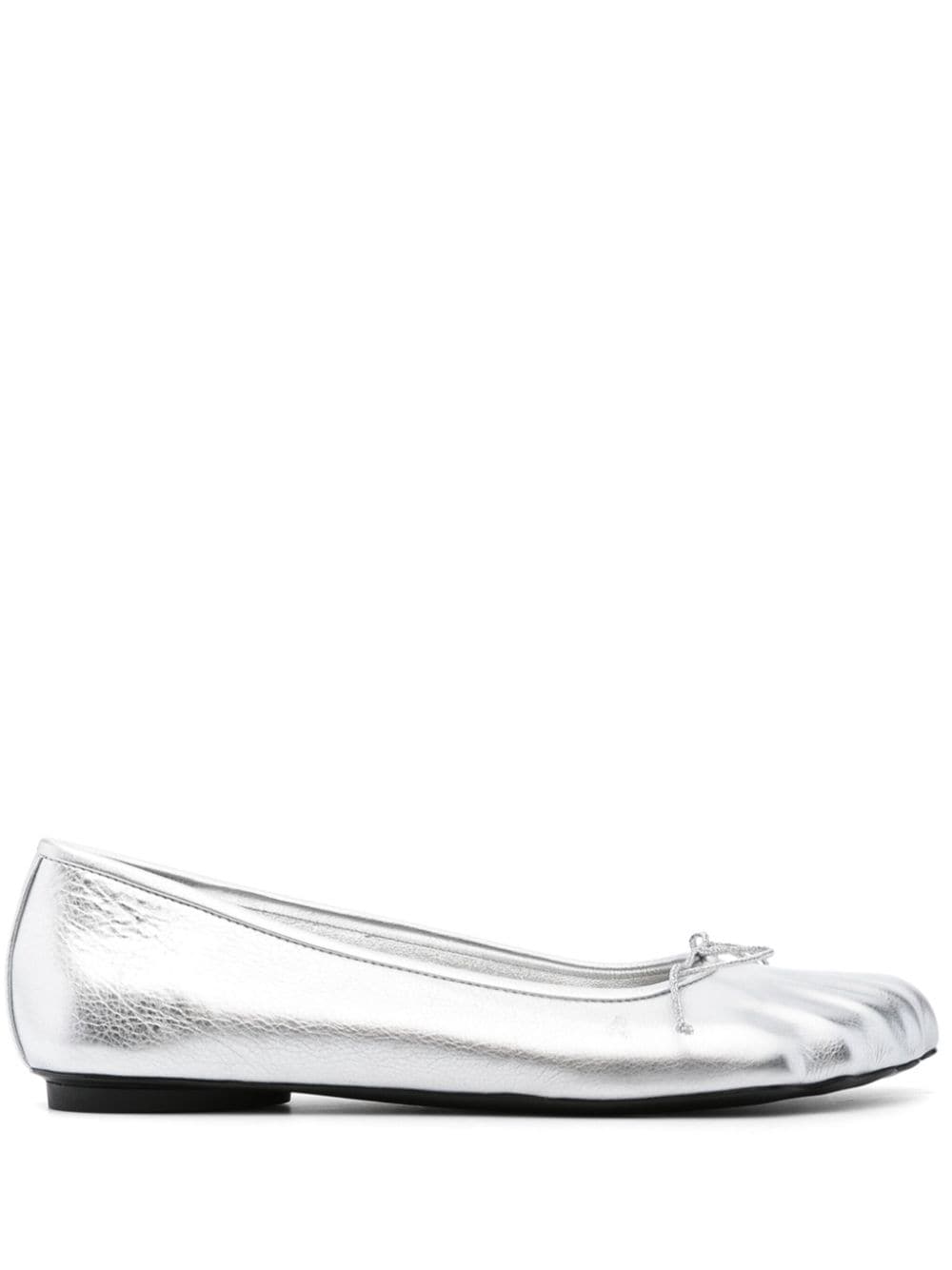 Balenciaga Fetish moulded leather ballerina shoes - Silver von Balenciaga