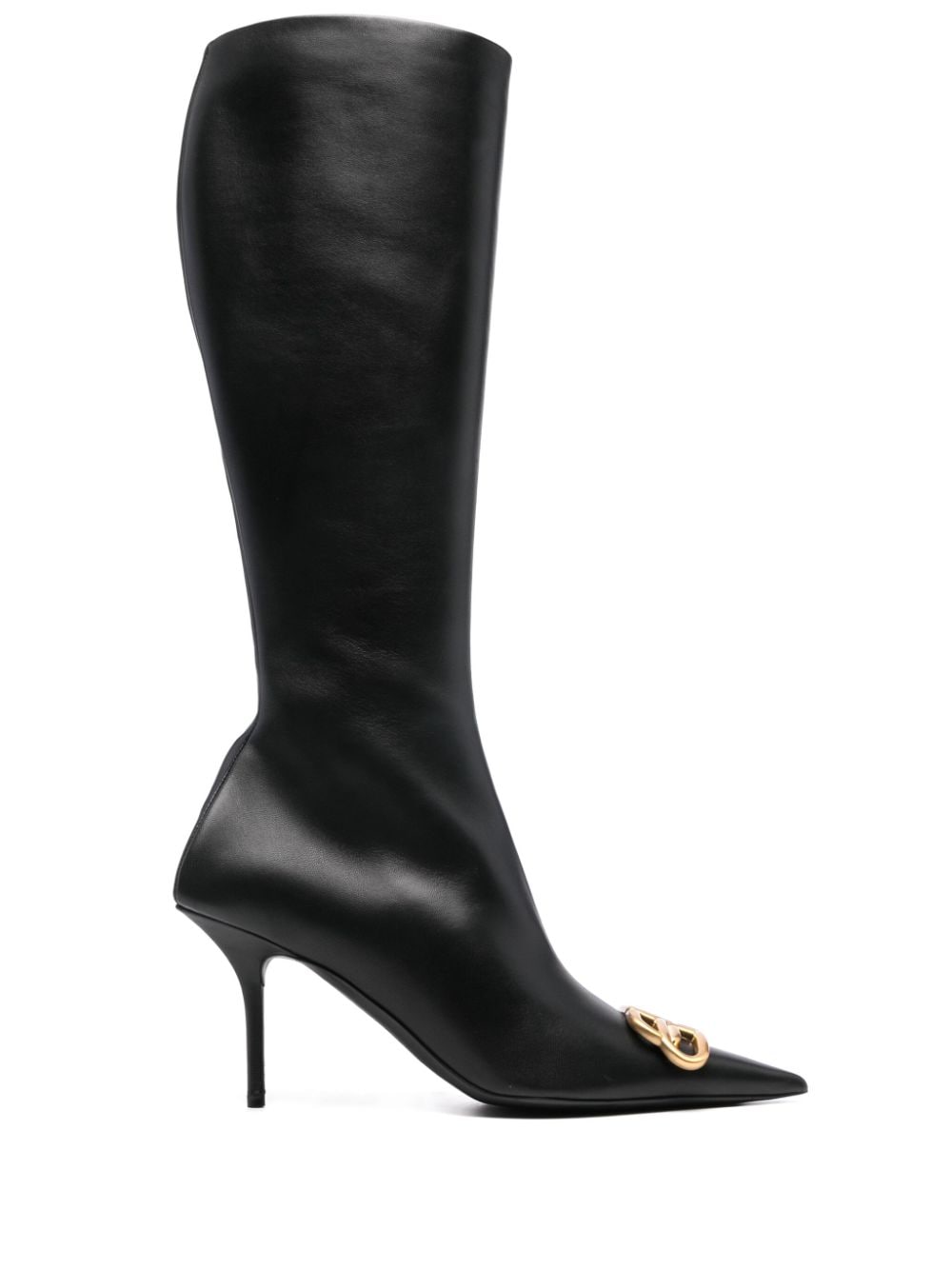 Balenciaga Knife 80mm leather boots - Black von Balenciaga